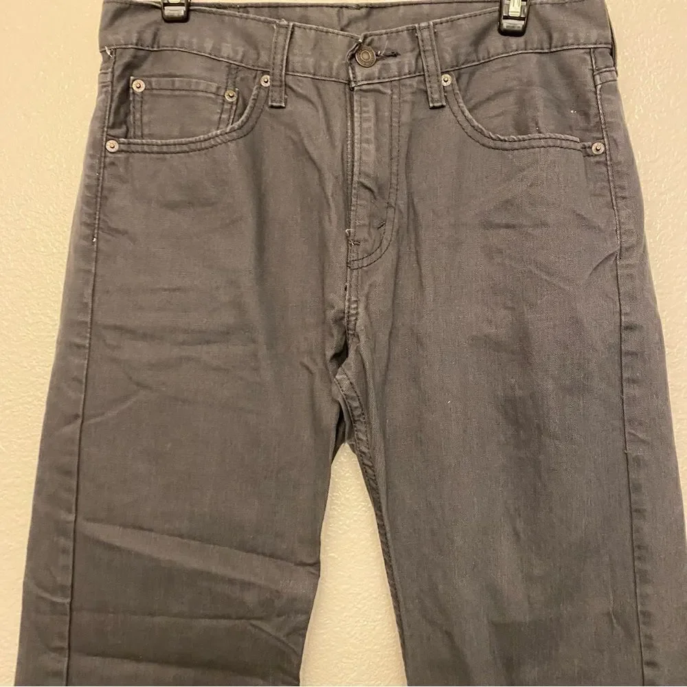 Levis mens 505 REGULAR FIT JEANS dark grey denim 31x30